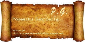 Popeszku Gabriella névjegykártya