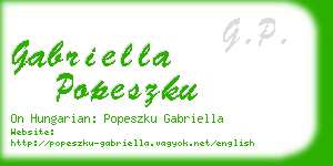 gabriella popeszku business card